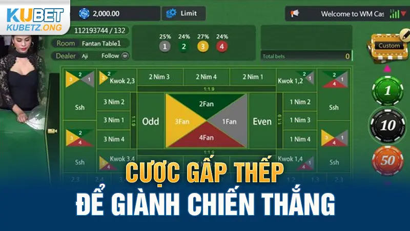 Cược gấp thếp để giành chiến thắng