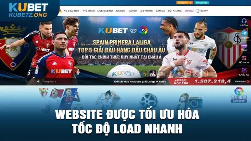 Website được tối ưu hóa, tốc độ load nhanh